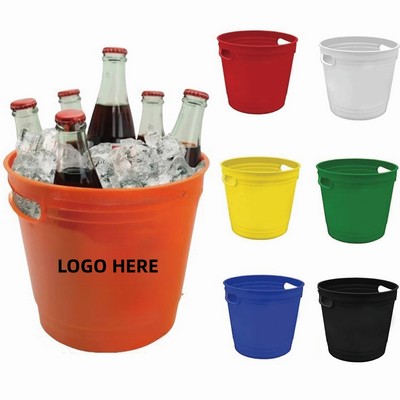 6L Plastic Ice Bucket with Handle