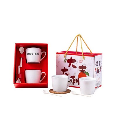 Ceramic Coffee Cup Gift Set