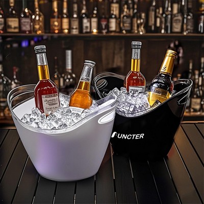 Double Layers 8L Ice Bucket WIth Handle For Bar For Party