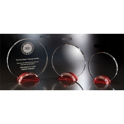 Crispy Red Optic Crystal Award (7"x 7")