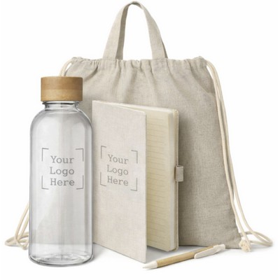 Eco Friendly Bag, Bottle & Journal Gift Set