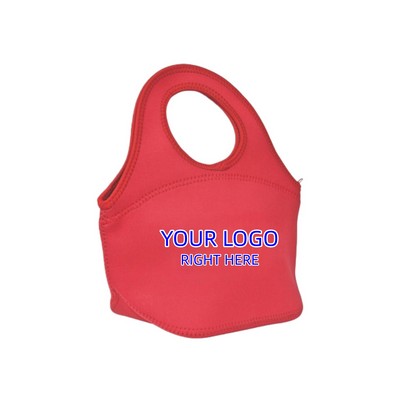 Easy Carried Zippered Neoprene Lunch Bag