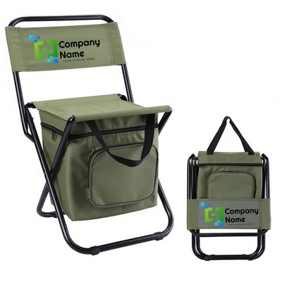 Portable Foldable Outdoor Camping Cooler Chair