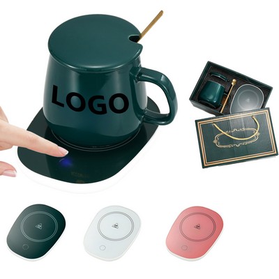 Heated Coaster Set with Mug and Spoon