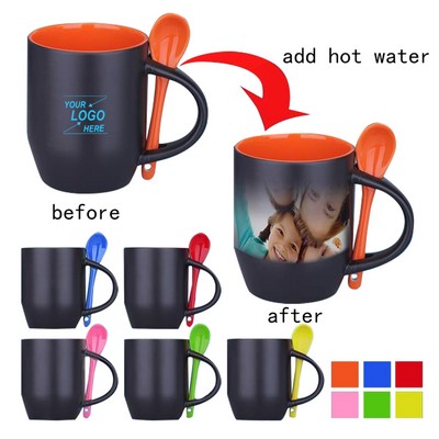 12 Oz. Color Changing Coffee Mug w/Spoon
