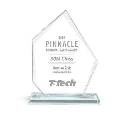 Polygon Shaped Clear Crystal Award (8 1/2"x7")