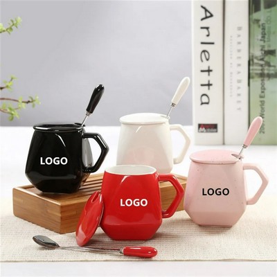 Ceramic Mug with Diamond Design