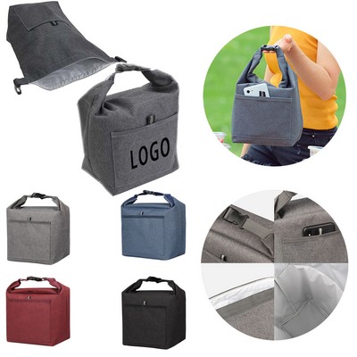Heathered Insulated Lunch Cooler Tote Bag