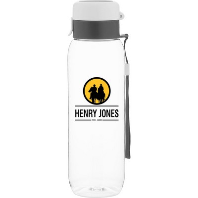 27 oz h2go Vertex Water Bottle (White)