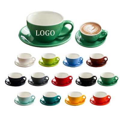 10 Oz Ceramic Cup And Saucer