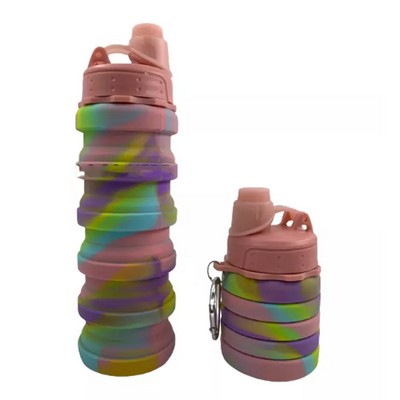 16 Oz. Silicone Foldable Sports Bottle