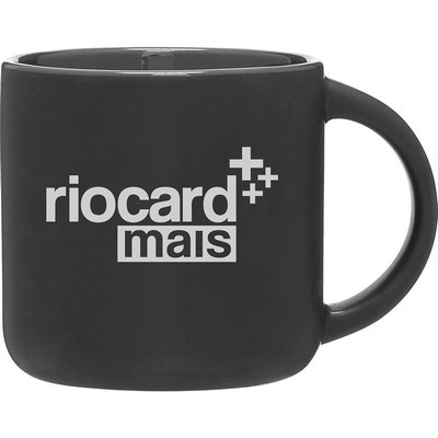14 oz Minolo Ceramic Mug (Matte Black/Storm Gray)