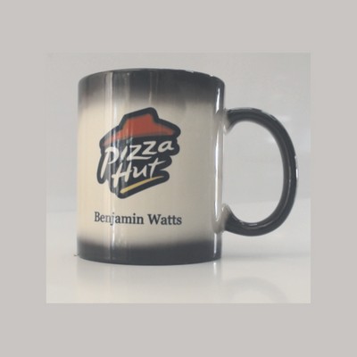 11 Oz. Black/White Color Changing Full Color Sublimatable Ceramic Mug