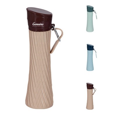 16.9 oz Foldable Silicone Water Bottle