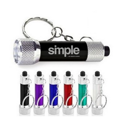 LED Mini Flashlight Keychain with Split Ring