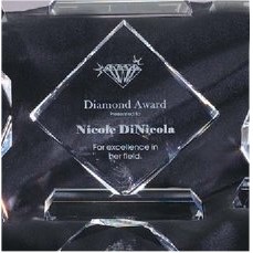 Optic Crystal Beveled Diamond - Large