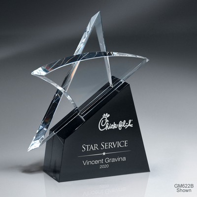 Optic Crystal Erupting Star Award (Small)