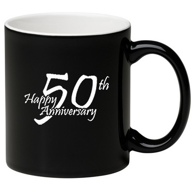 11 oz. White In / Black Out C Handle Mug