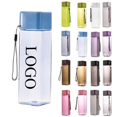 Square Clear Water Bottle