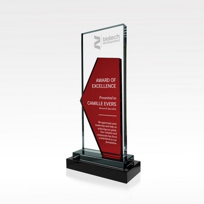 Red Crystal Award 9.5" - Verge