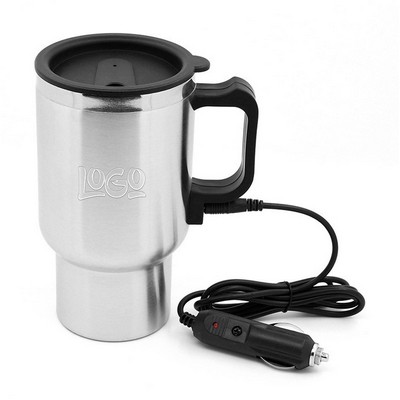 15oz 12V Double Wall Stainless Steel Car Heated Cup