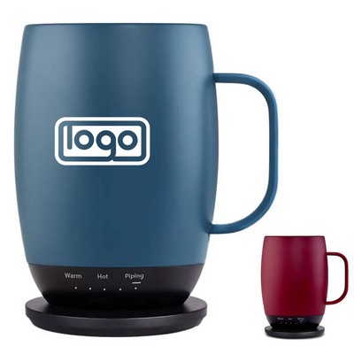 12oz Adjustable Heat Smart Warmer Stainless Steel Mug Set
