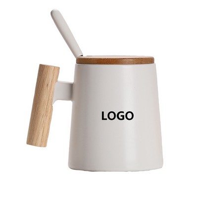 13oz Ceramic Coffee Cup With Lid