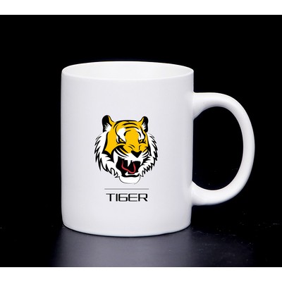11 Oz. Frosted Matte Ceramic Mug Coffee Mug - Full color Heat Transfer