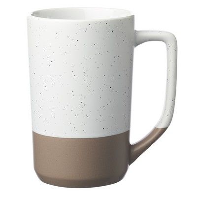 Speckle Glazed Two Tone Ceramic Mugs - 17 oz