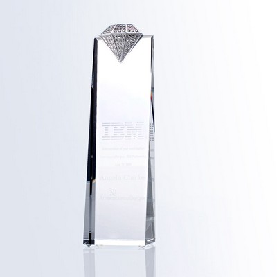 Luxury Diamond Optic Crystal Award - Large