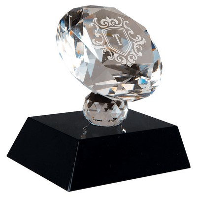 Crystal Diamond on Pedestal Base