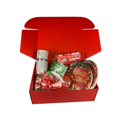 Christmas Party Flatware Kit With Customized Plane Box