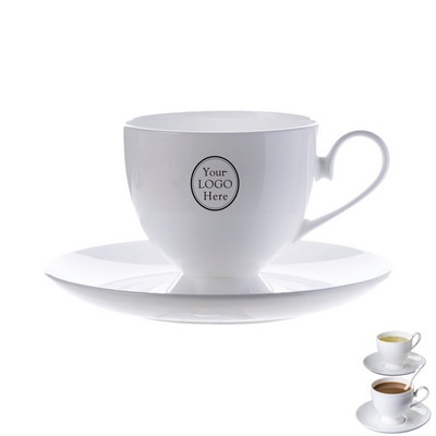 7 Oz. Ceramic Coffee Cup & Saucer Set