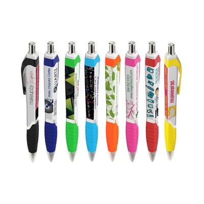Union Printed - Squared Tropical Colors Click Pen