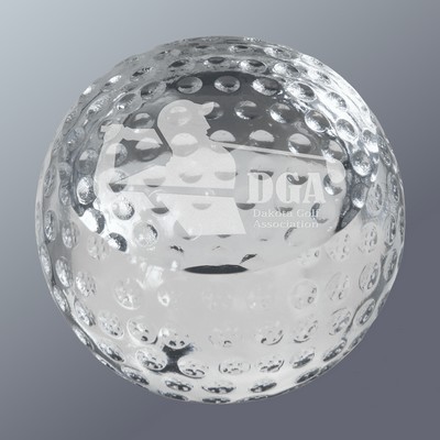 Crystal Golf Ball Paperweight Series, Medium (3-1/8"x 2-1/2"H)