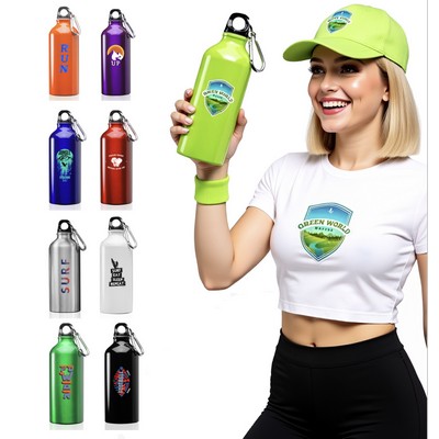 Metal Gear 20oz Aluminum Water Bottle With Carabiner