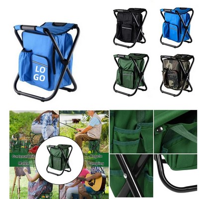 Insulated Backpack Cooler with Folding Chair