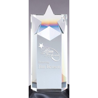 Super Star Crystal Tower Series Award, Large (7-1/4"H)