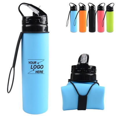 20 Oz. Silicone Foldable Sports Bottle