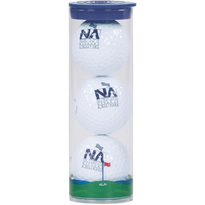 3 Ball Clear Tube with Callaway Golf Balls