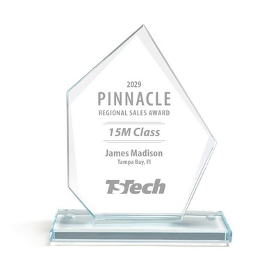 Polygon Shaped Clear Crystal Award (6 1/2"x5")