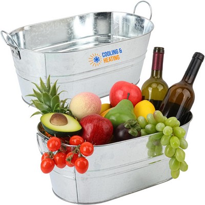 Galvanized Beverage Ice Bucket