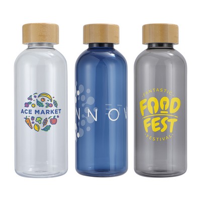 Vida 22 oz RPET Reusable Sports Bottle w/ Bamboo Lid