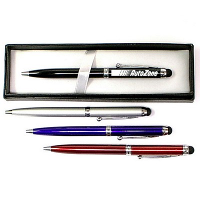 Ballpoint Pen with Soft Touch Stylus and Gift Box