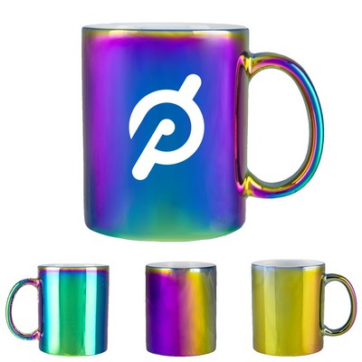 Prism11 Iridescent Mug White Inner 11 Oz