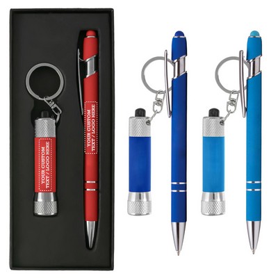 Ellipse Chroma Softy Metal Pen & Flashlight Gift Set