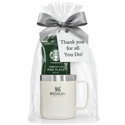 Stanley Mug with Logo & Starbucks Coffee