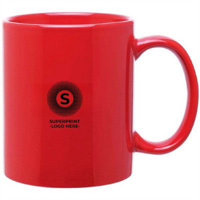 11 oz Ceramic Coffee Mug with C-Handle